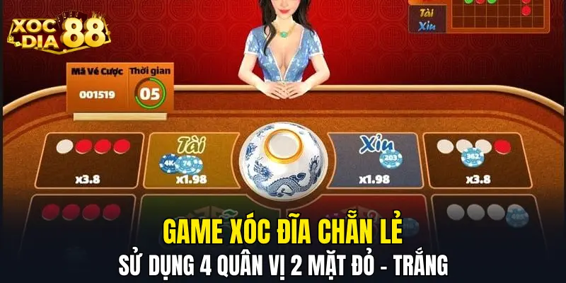 Game xóc đĩa chẵn lẻ sử dụng 4 quân vị 2 mặt đỏ - trắng Game xóc đĩa chẵn lẻ sử dụng 4 quân vị 2 mặt đỏ - trắng